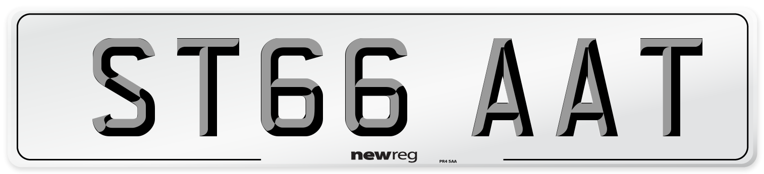 ST66 AAT Number Plate from New Reg